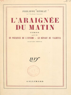 cover image of L'araignée du matin